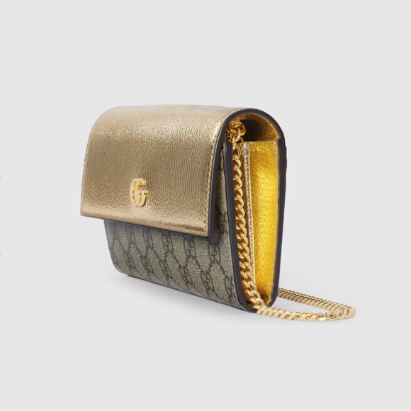 Gucci GG MARMONT BI-COLOR CHAIN WALLET - Picture 9 of 13